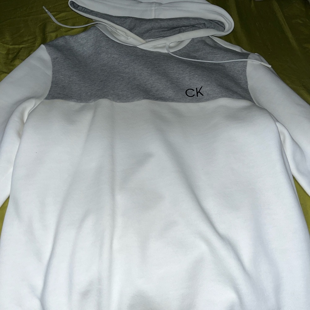 Calvin Klein White & Gray Hoodie